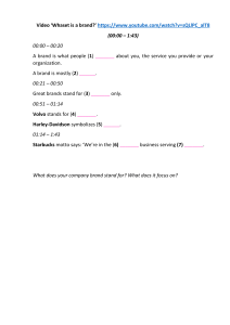 Brand Definition Worksheet