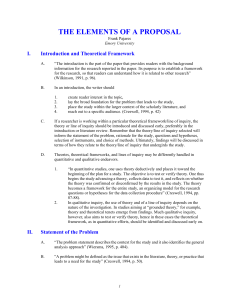 Elements of a Research Proposal