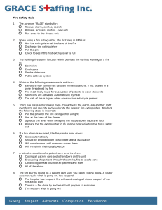 Fire Safety Quiz: RACE, PASS, Evacuation