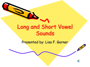 Long and Short Vowel Sounds Presentation