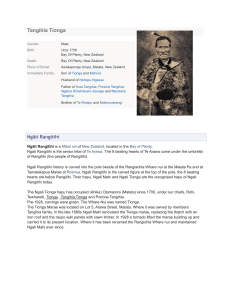 Tangihia Tionga Biography & Ngāti Rangitihi History