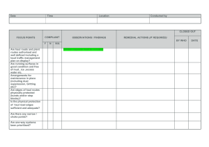 Haul Road & Plant Route Safety Inspection Checklist