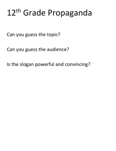 12th Grade Propaganda Worksheet