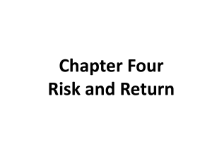 Chapter 4 Risk and Return(1)