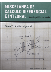 Cálculo Diferencial e Integral: Análisis Algebraico
