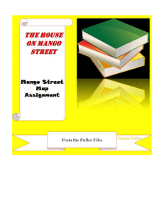 Mango Street Map Assignment: Literature Activity