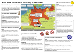 Handout - Treaty Of Versailles Info Sheet