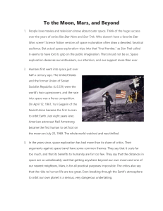 Space Exploration: To the Moon, Mars, and Beyond