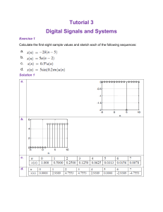 Exercises Digital Signals and Systems