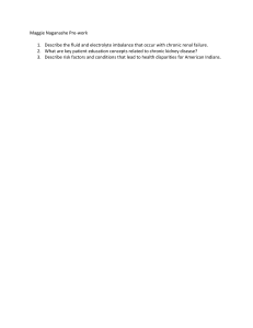 Chronic Renal Failure, Kidney Disease & Health Disparities