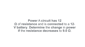 Power Change in Circuit Resistance Problem