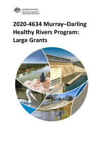Murray-Darling Healthy Rivers Grant Application Template