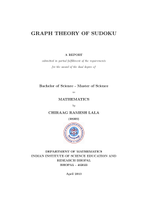 Graph Theory of Sudoku: A Mathematical Report