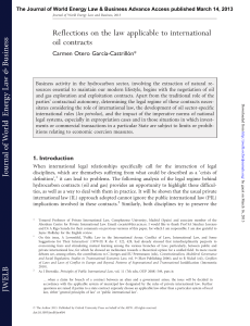 International Oil Contract Law: Reflections & Analysis
