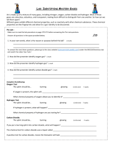 Identifying Mystery Gases Lab Worksheet