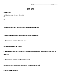 Rock Cycle Worksheet: Types, Formation, and Processes