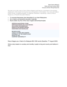 Rukun Negara Essay Contest Guidelines
