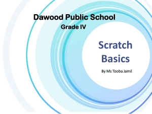 Scratch Basics for Grade IV: Introduction to Coding