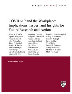 COVID-19 Workplace Impact: Research & Action