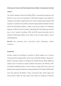 Fama-French Model Stock Portfolio Performance in Indonesia