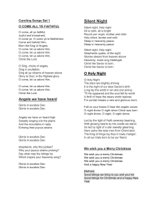Christmas Carol Lyrics Sheet: O Come All Ye Faithful & More