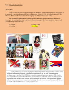 Filipino-American Cultural Impact Collage