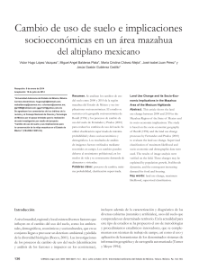 Cambio de Uso de Suelo en Área Mazahua, México: Impacto Socioeconómico