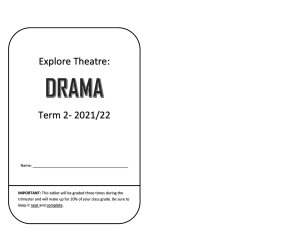 Explore Theatre Drama Worksheet Term 2