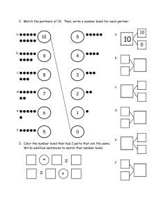 Number Bonds to 10 Worksheet