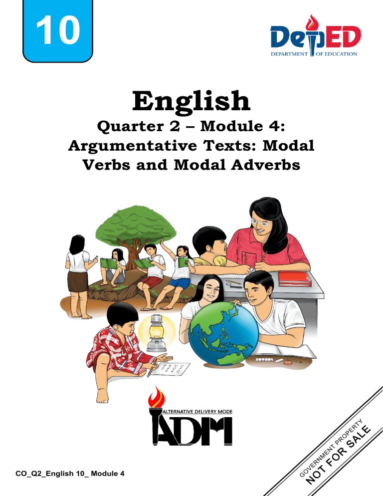 english quarter 2 module 4 argumentative texts modal verbs and modal adverbs 1