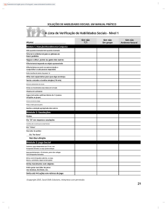 Lista de Verificação de Habilidades Sociais - Nível 1