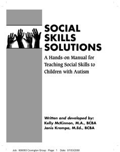 Social Skills for Autism: A Hands-on Teaching Manual