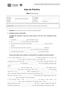 Past Tense English Worksheet for Health Professionals