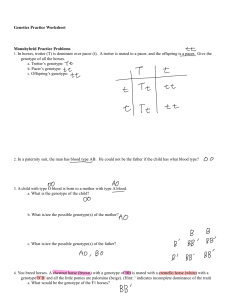 Genetics Practice: Monohybrid & Dihybrid Crosses