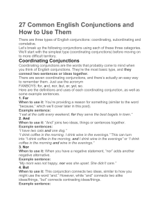 27 Common English Conjunctions and How to Use Them