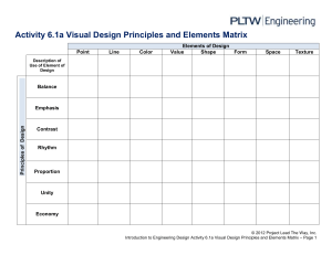 Visual Design Principles & Elements Matrix Worksheet