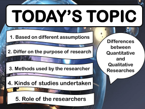 Quantitative vs. Qualitative Research Differences