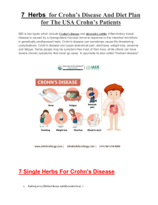 Crohn's Disease: Herbs & Diet Plan for USA Patients