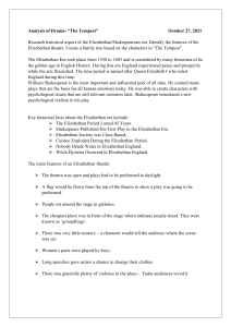 The Tempest Analysis: Elizabethan Era & Characters