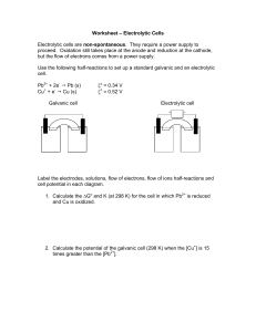 Electrolytic Cells Worksheet: Calculations & Electroplating