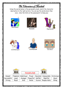 Macbeth Character Analysis Worksheet