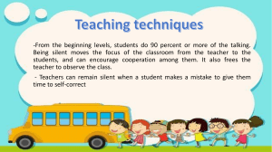 Teaching Techniques: Student-Led Learning