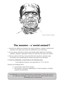 Frankenstein: Loneliness, Isolation, and the Monster