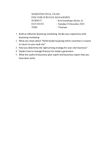 Entrepreneurship Final Exam - FEB UNIB