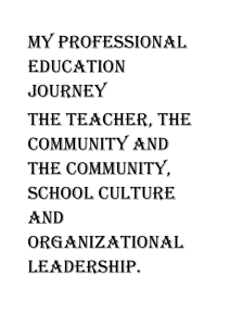 Teacher Education: Community, Culture, & Leadership