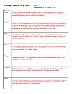 All Summer in a Day Literary Elements Study Sheet