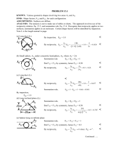 Heat Transfer View Factors: Solved Problems