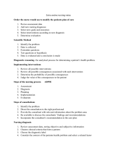 Nursing Care Plan & Process Notes