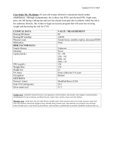 Cardiac Rehab Case Study: Ms. McAdams