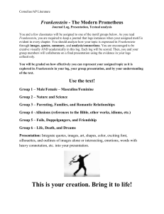 Frankenstein Motif Analysis: AP Literature Assignment